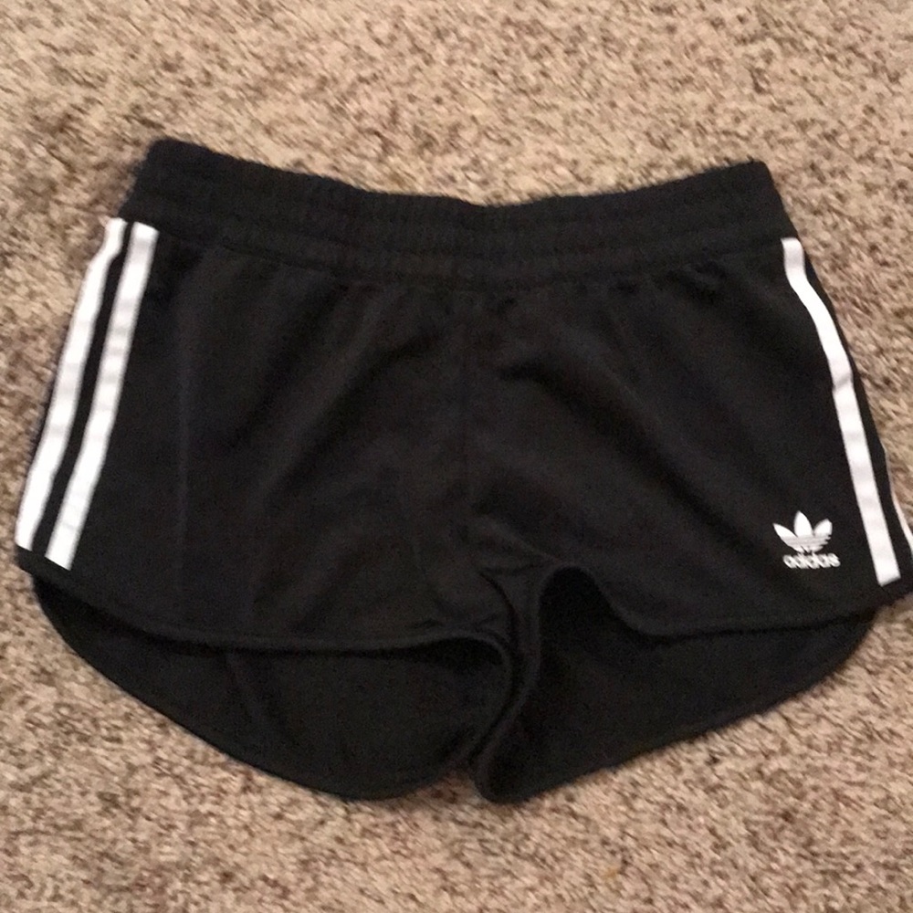 black adidas shorts